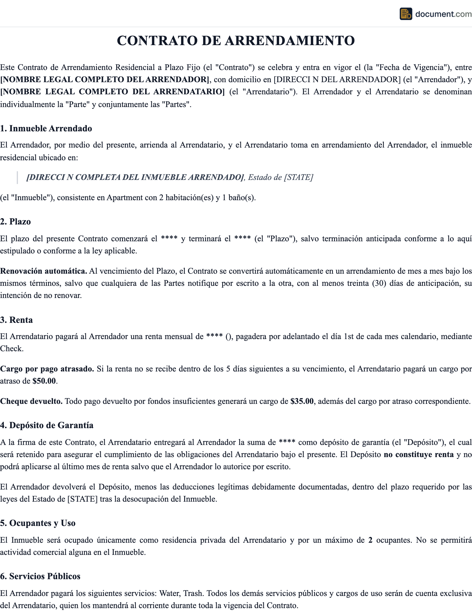 MS Contrato De Arrendamiento preview