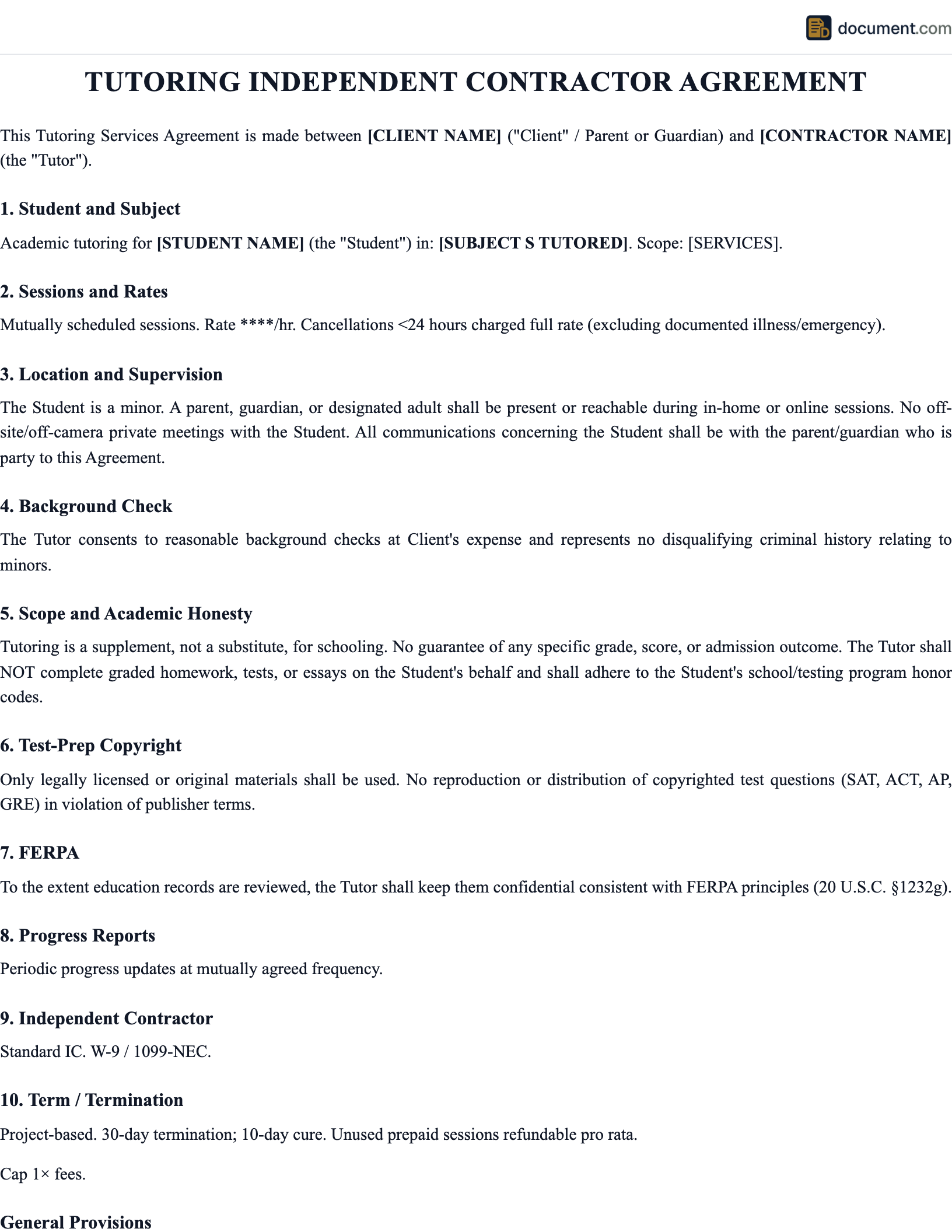 Independent Contractor Tutoring Employme preview