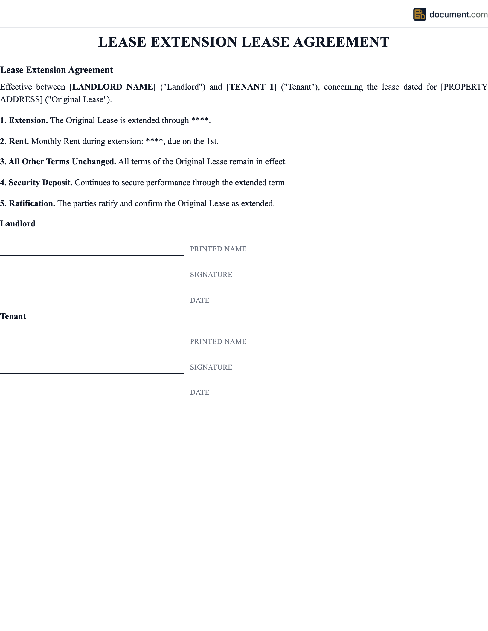 Lease Extension preview