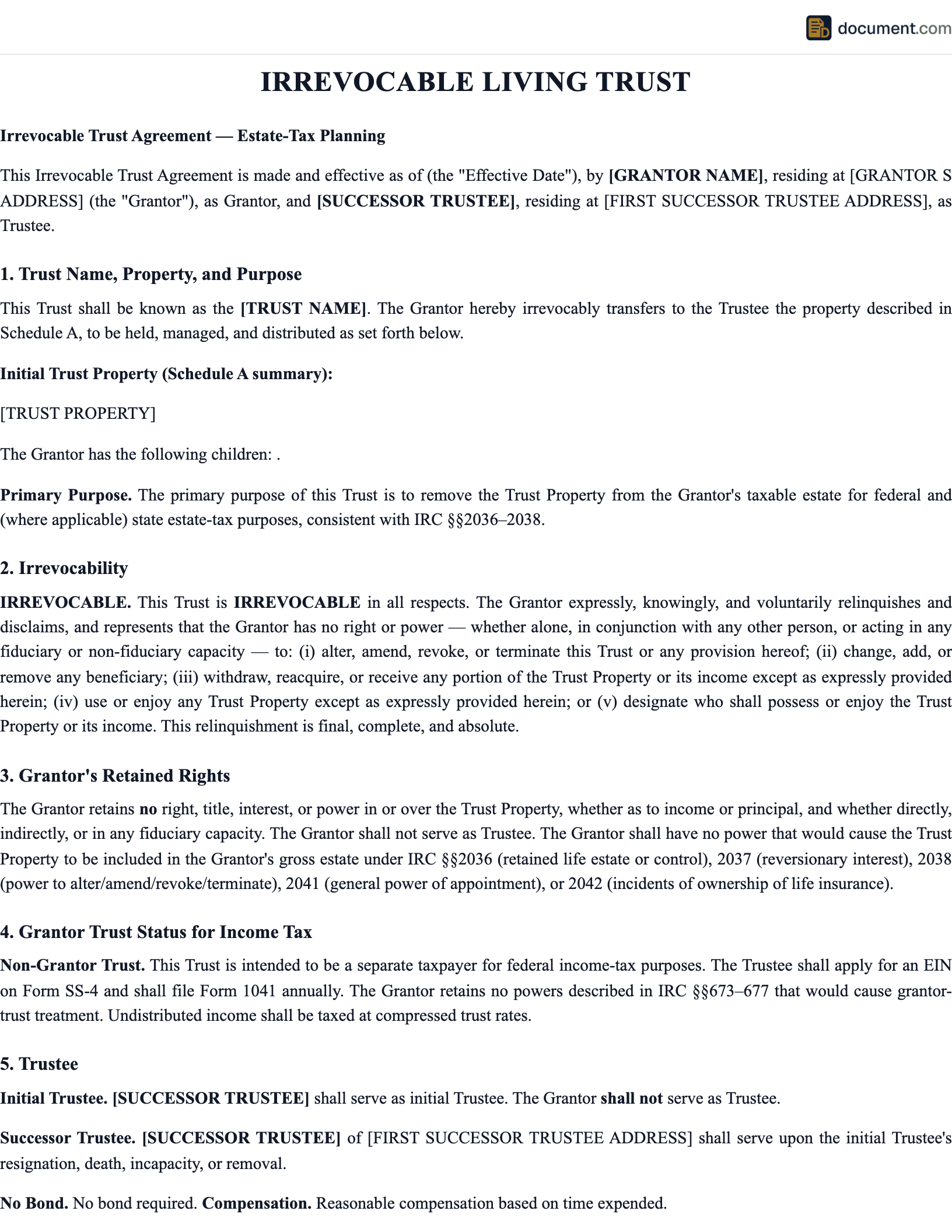 Irrevocable Trust preview