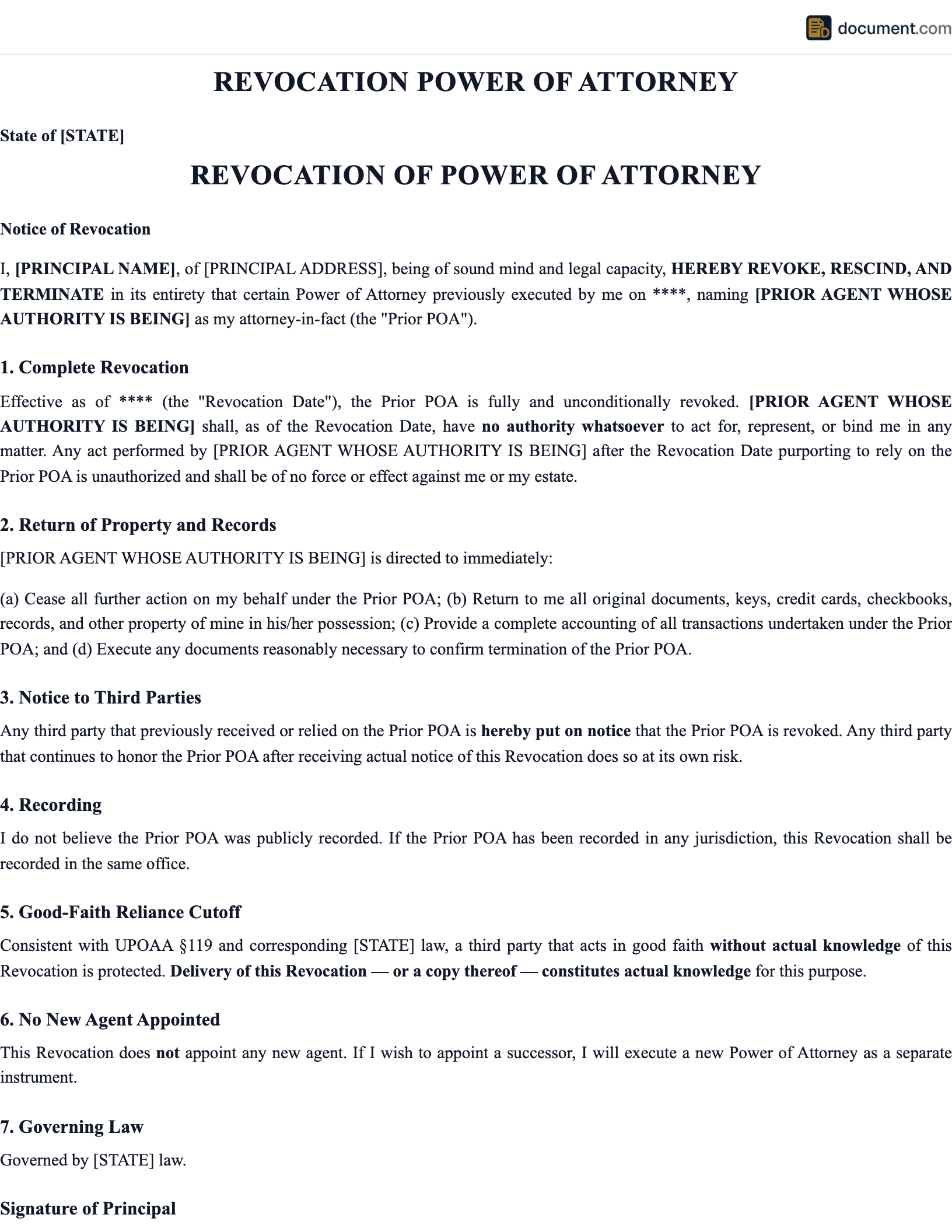 POA Revocation preview