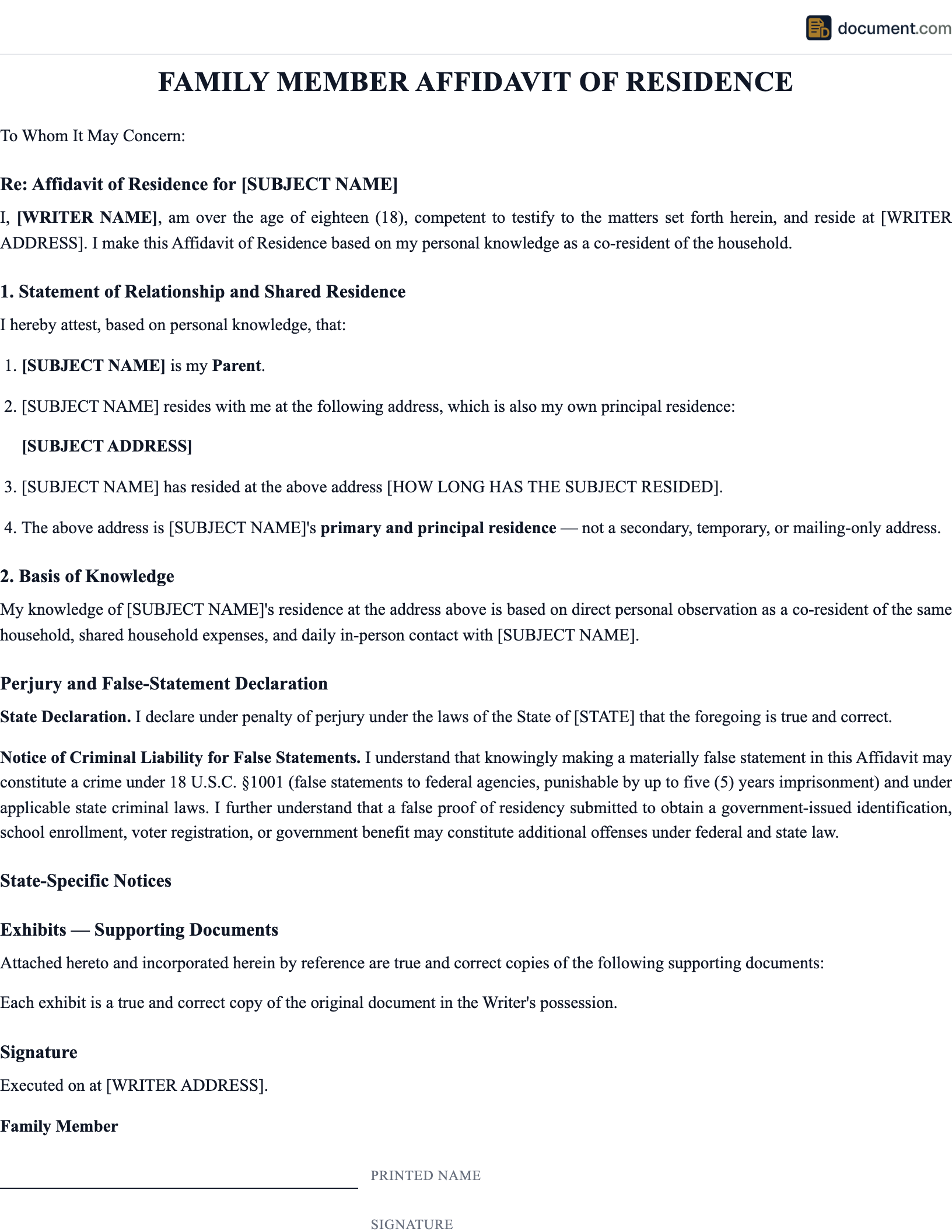 FL Proof of Residency preview