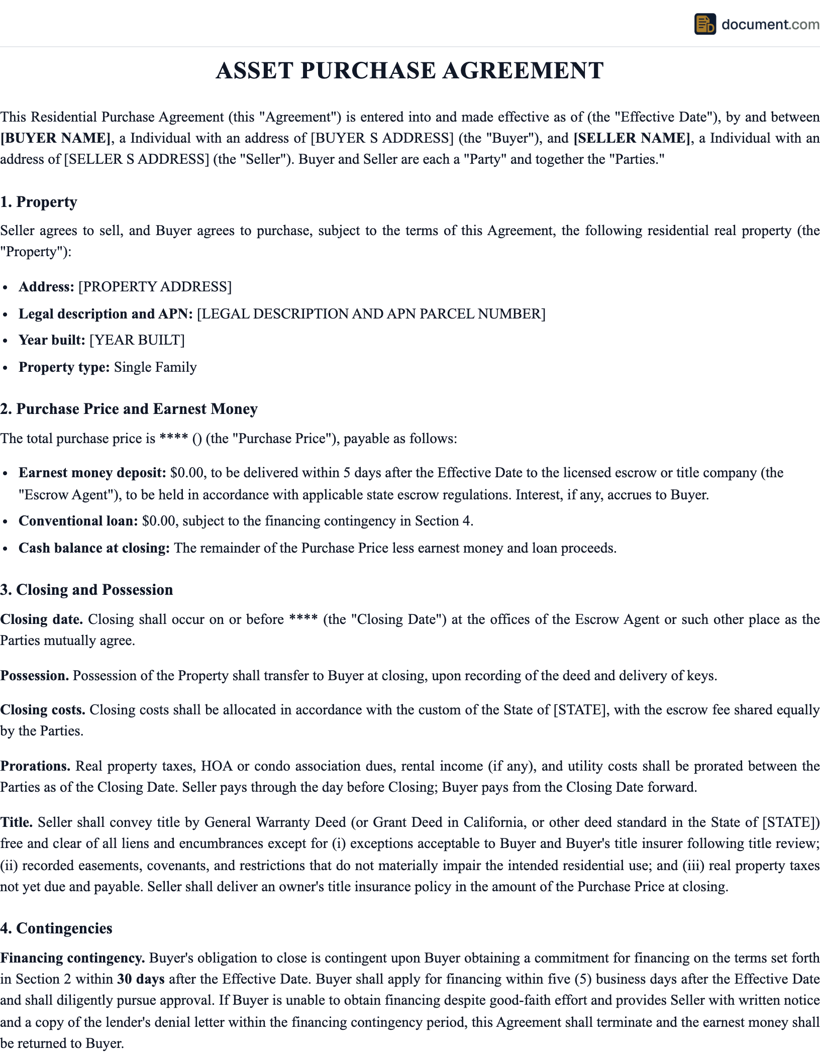 AL Asset Purchase Agreement preview